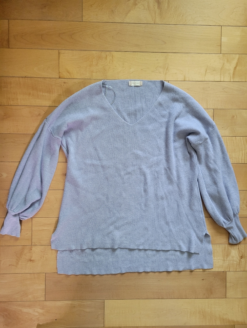 Altar’d State Ribbed Knit Sweater Gray Relaxed Cozy Soft Aesthetic Size M - Picture 2 of 7